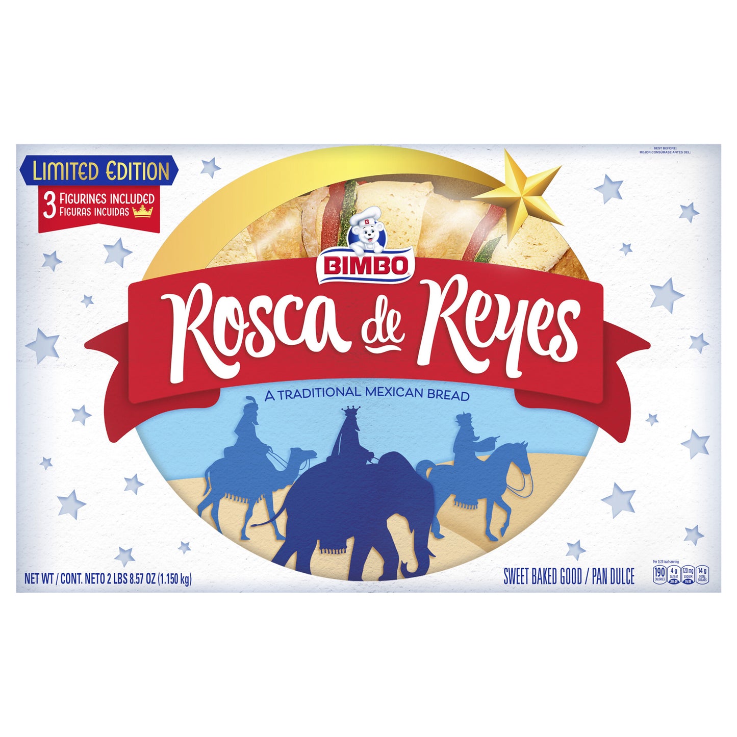 Bimbo Rosca de Reyes Sugar Ring Sweet Bread, 40.57 oz