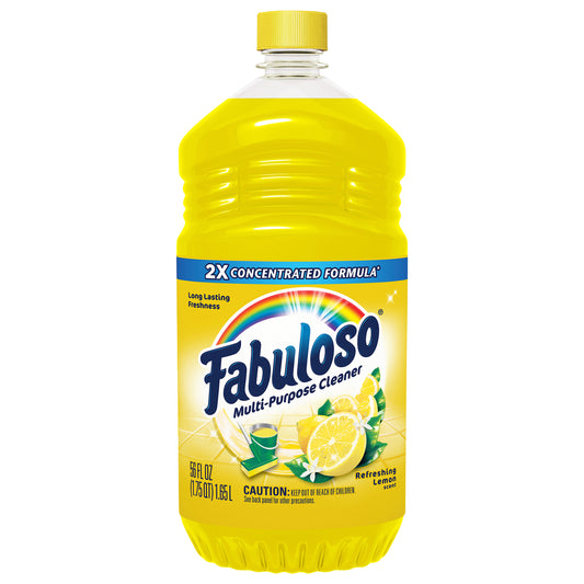 Fabuloso Multi-Purpose Cleaner, 2X Concentrated Formula, Lemon Scent, 56 Oz.