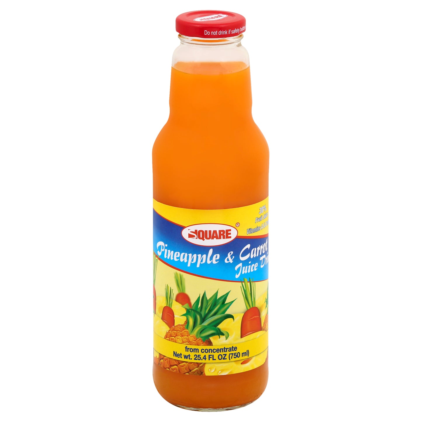 Square Juice Drink 25.4 oz - Pineapple & Carrot