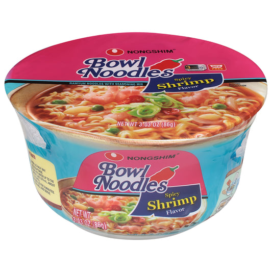 Nongshim Spicy Shrimp Flavor Bowl Noodles 3.03 oz