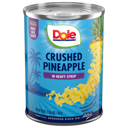 Dole Crushed Pineapple in Heavy Syrup 20 oz
