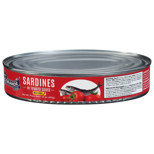 Rio Grande Foods with Chili Sardines in Tomato Sauce 15 oz