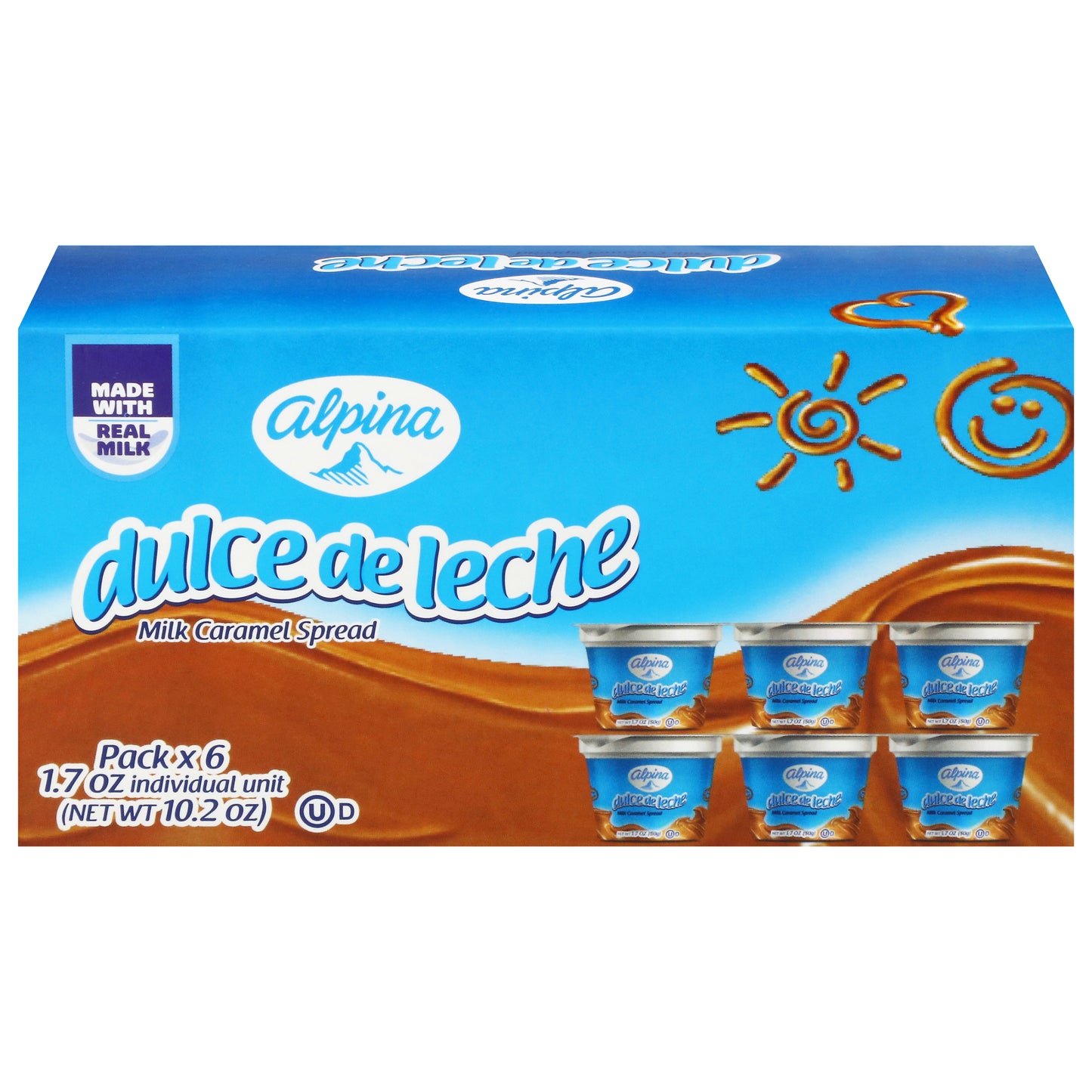 Alpina Milk Caramel Spread 6 - 1.7 oz Packs