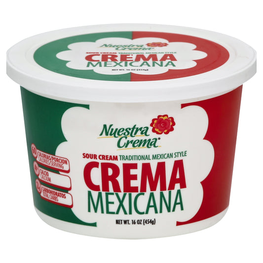 Nuestra Crema Sour Cream Traditional Mexican Style 16 oz