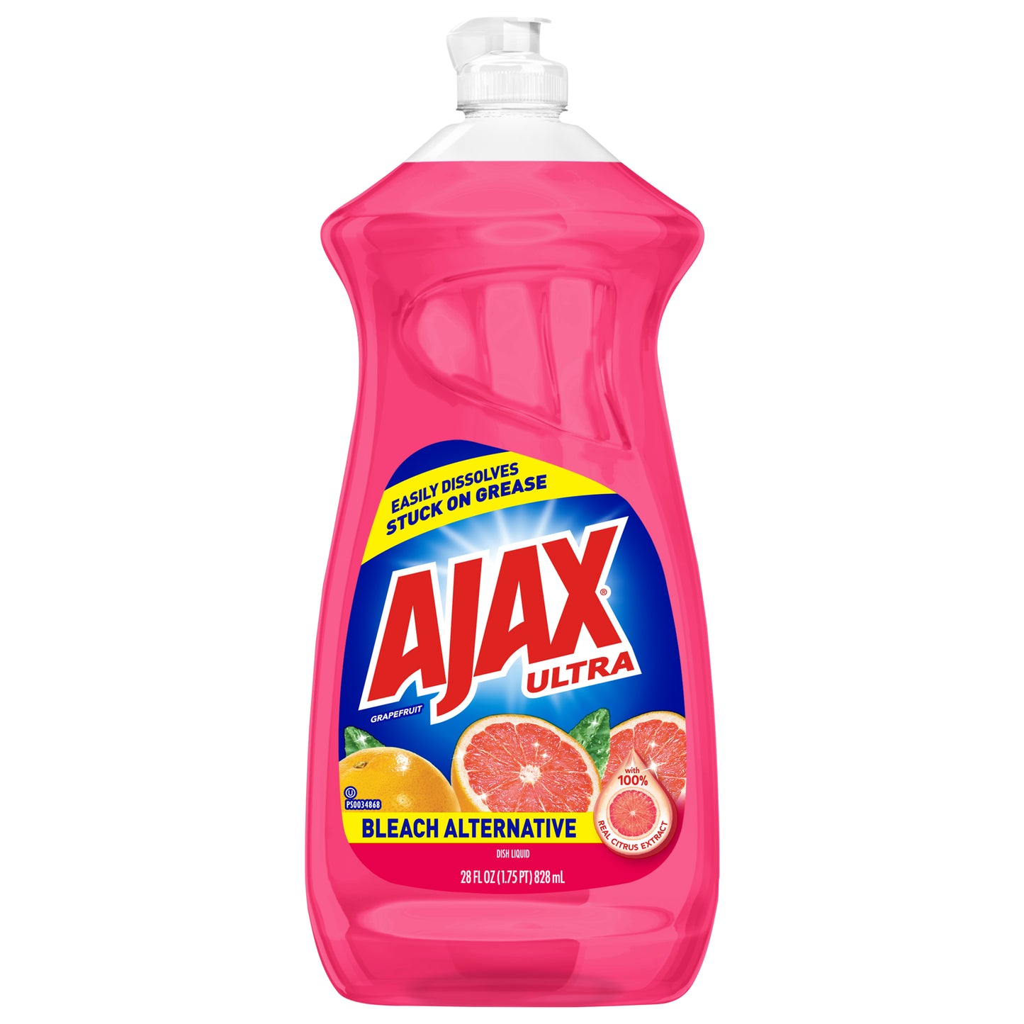 Ajax Ultra Bleach Alternative Liquid Dish Soap, Grapefruit - 28 Fl. Oz.