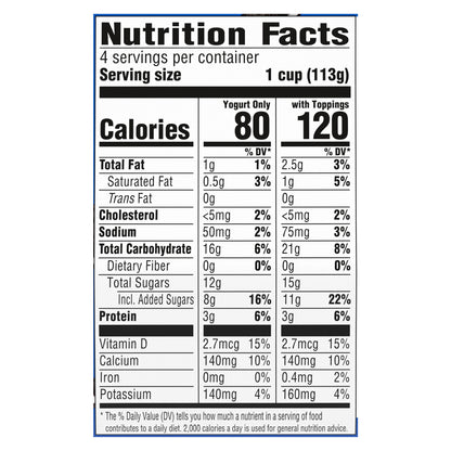 YoCrunch Low Fat Vanilla with OREO Yogurt, 4 Oz. Cups, 4 Count