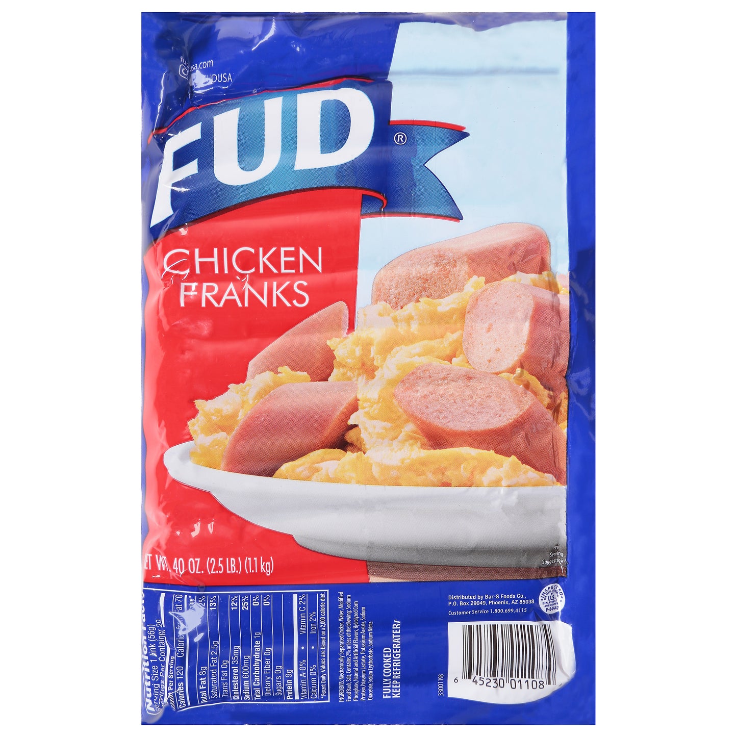 FUD Chicken Franks 40 oz