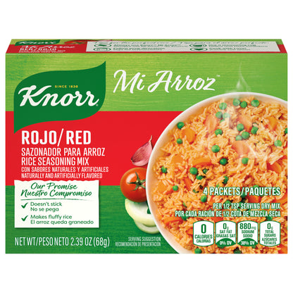 Knorr Rice Seasoning Mix Rojo/Red, 2.39 oz, 4 Count