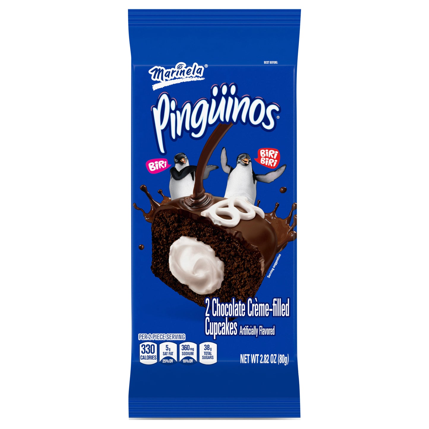 Marinela Pinguinos Chocolate Crème Filled (Individual) Cupcakes, 2 count, 2.82 oz