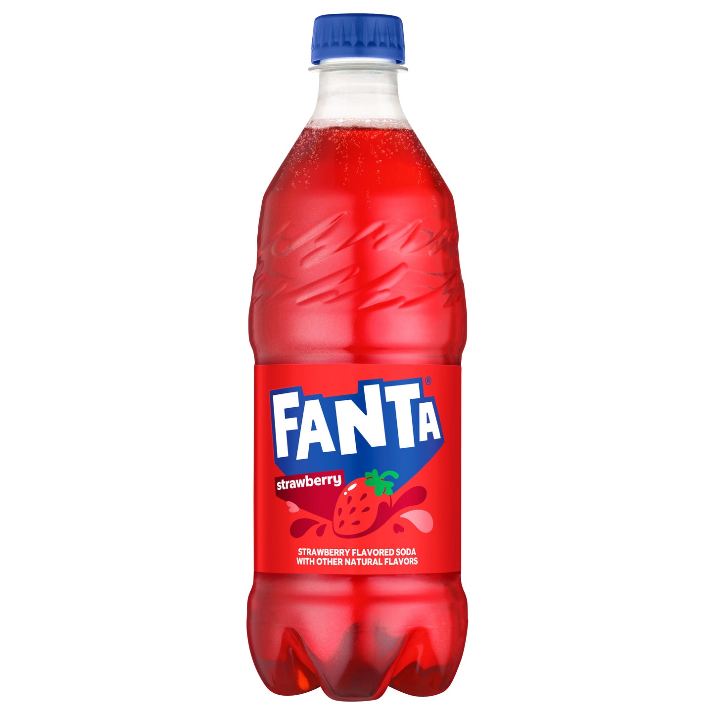 Botella de refresco Fanta de fresa, 20 onzas líquidas
