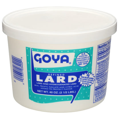 Goya Refined Lard 40 oz