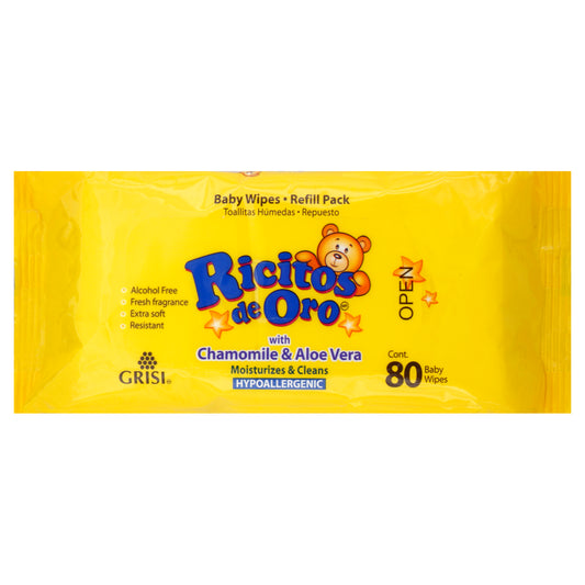 Ricitos de Oro Baby Wipes 80 ea