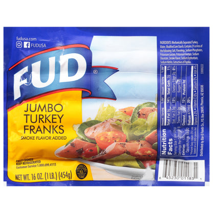 FUD Jumbo Turkey Franks 16 oz