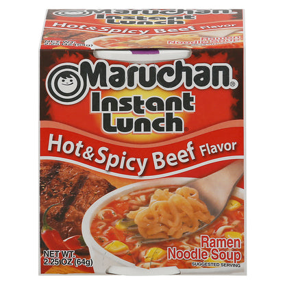 Maruchan Instant Lunch Hot & Spicy Beef Flavor Ramen Noodle Soup 2.25 oz