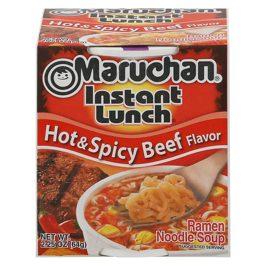 Maruchan Instant Lunch Hot & Spicy Beef Flavor Ramen Noodle Soup 2.25 oz