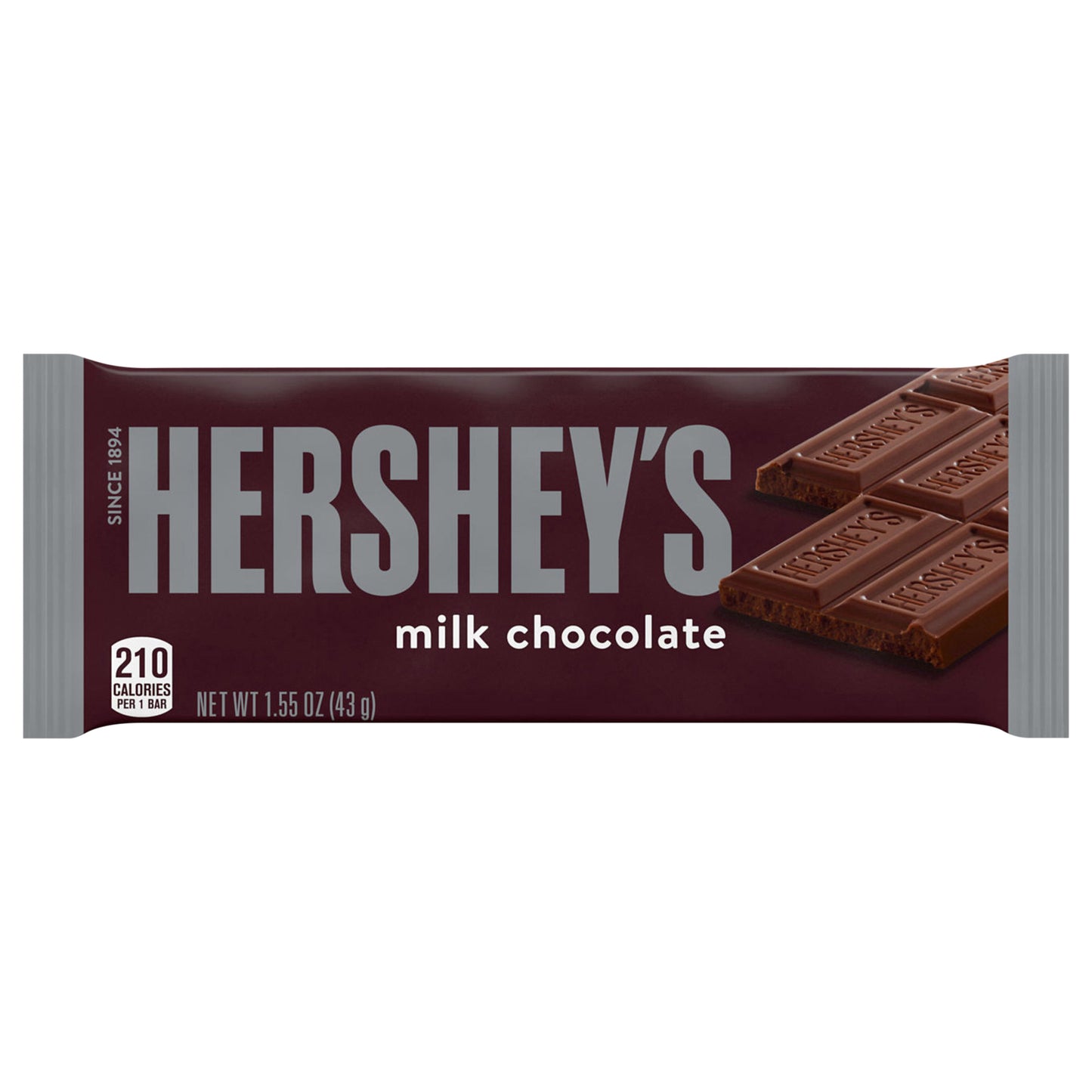 HERSHEY'S Milk Chocolate Candy Bar, 1.55 oz
