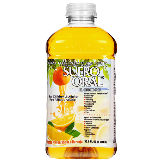 Suero Oral Orange Flavor Oral Electrolyte Solution 33.8 fl oz