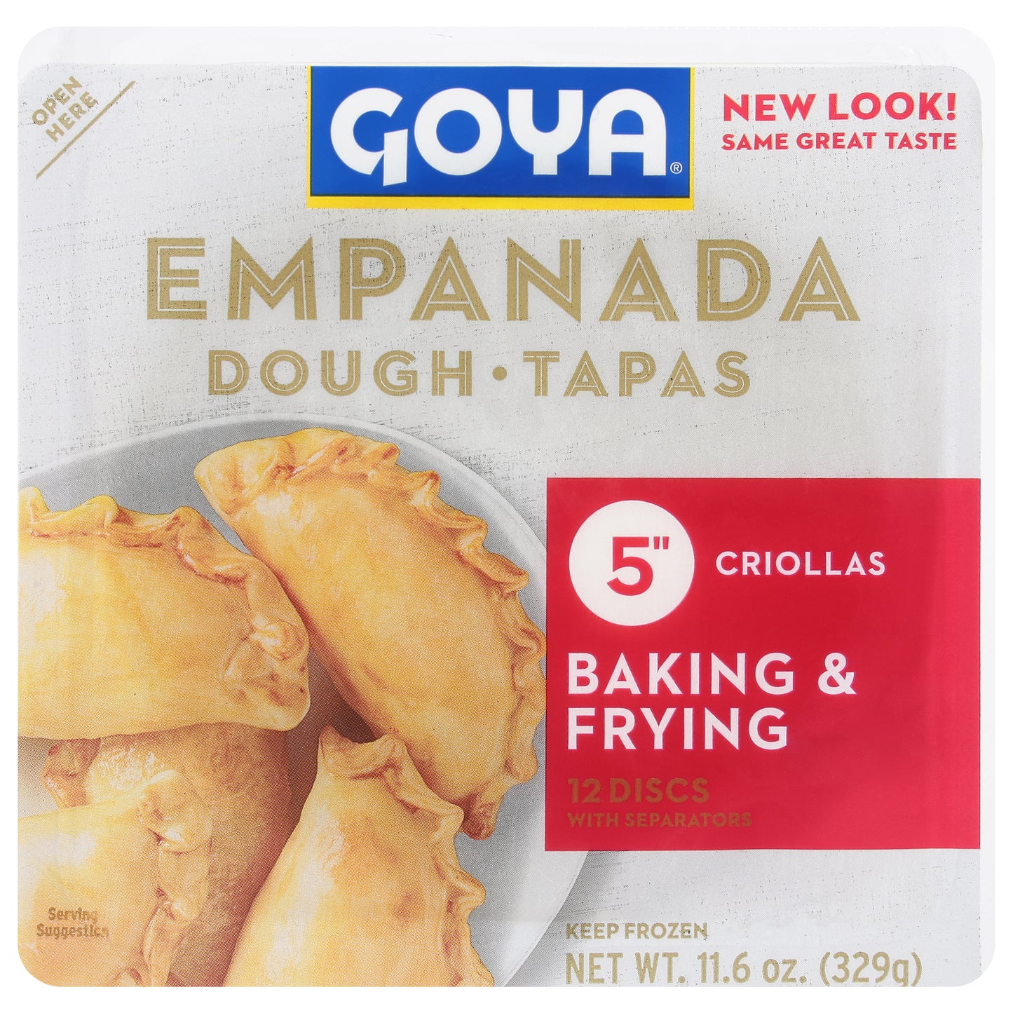 Goya Empanada Baking & Frying 5 Inches Criollas 12 ea