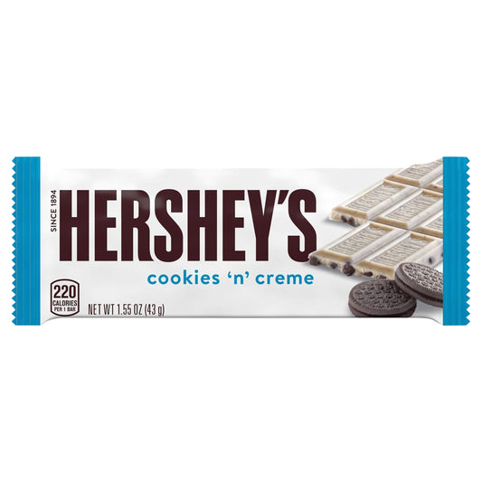 Caramelos HERSHEY'S COOKIES 'N' CREME, 1.5 oz, barra