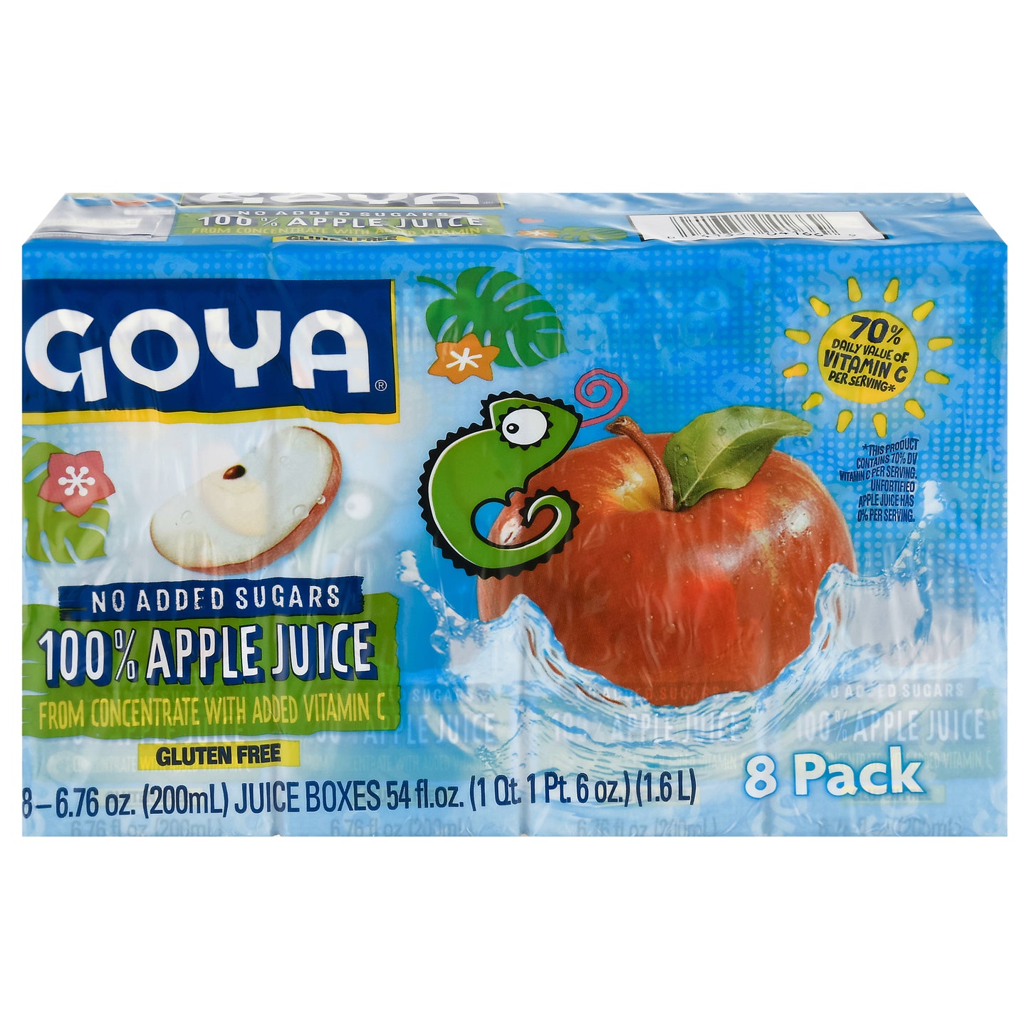 Goya Zumo de Manzana sin Azúcares Añadidos 8 Cajas de 6.76 oz