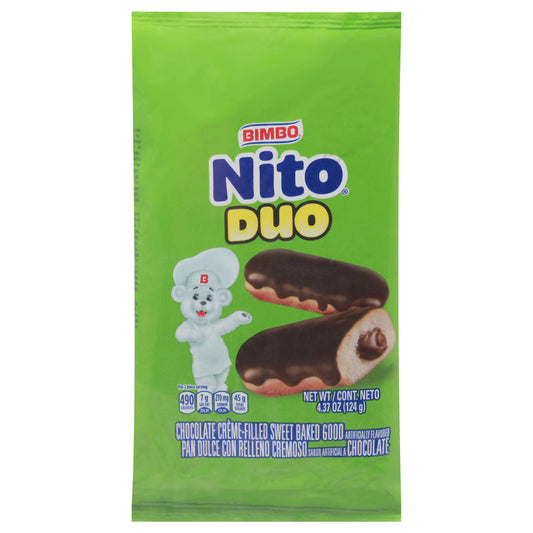 Bimbo Nito Duo Chocolate Creme-Filled Sweet Baked Good 4.37 oz