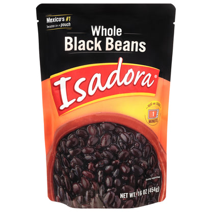 Isadora Whole Black Beans 16 oz Pouch