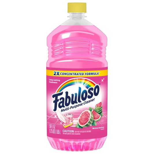Fabuloso Multi-Purpose Cleaner, 2X Concentrated Formula, Watermelon Scent, 56 Oz.
