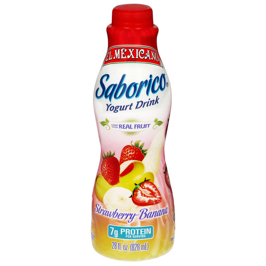 El Mexicano Saborico Strawberry-Banana Yogurt Drink 28 fl oz