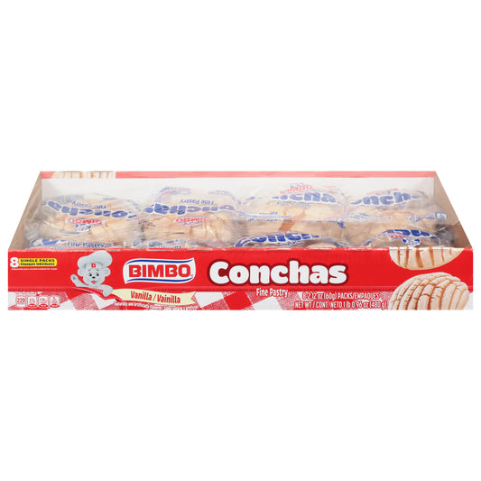 Bimbo Vanilla Conchas 8 - 2.12 oz Packs