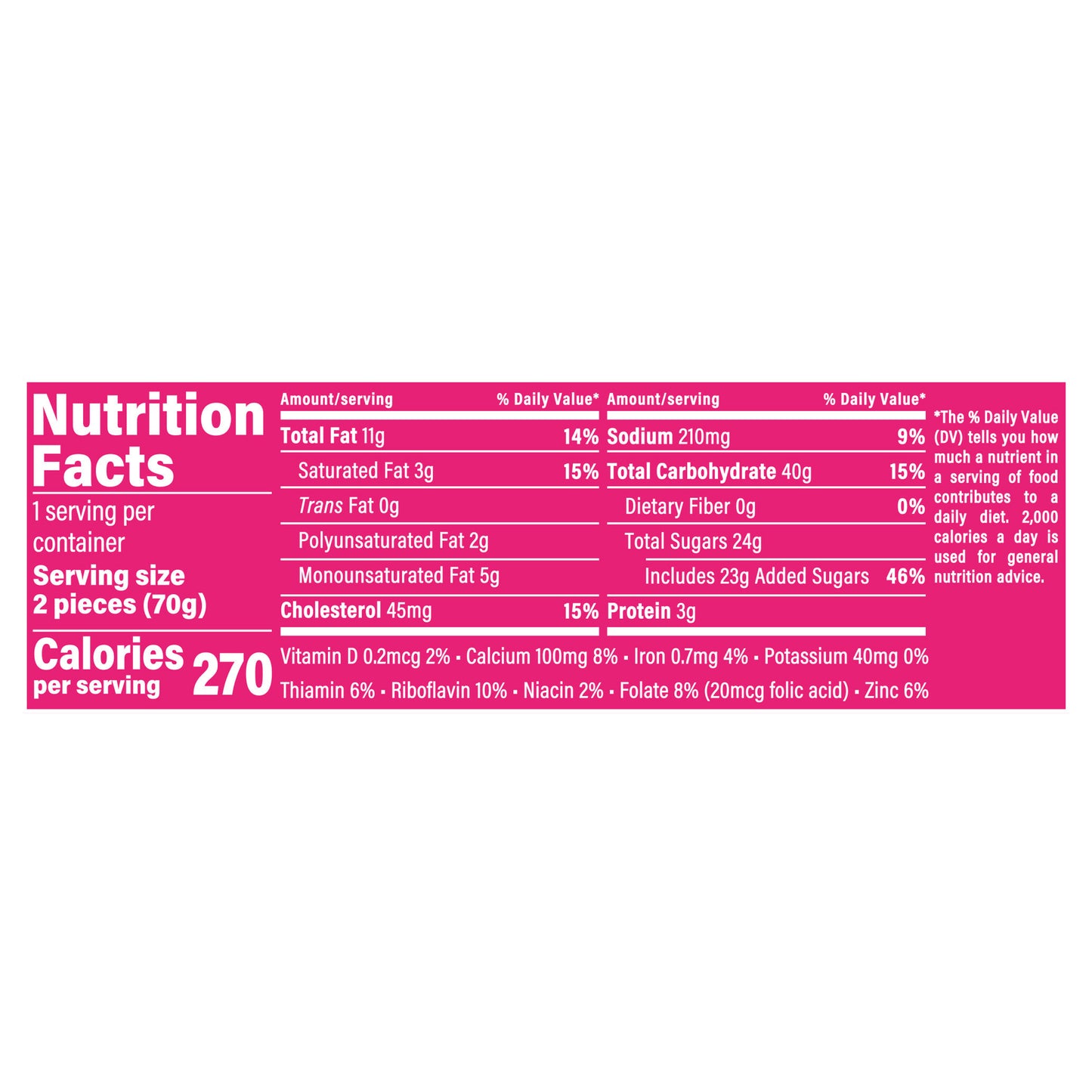 Marinela Submarines Strawberry Crème Filled Snack Cakes, 2 count, 2.47 oz