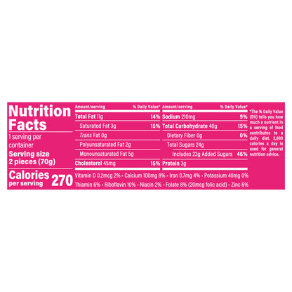 Marinela Submarines Strawberry Crème Filled Snack Cakes, 2 count, 2.47 oz