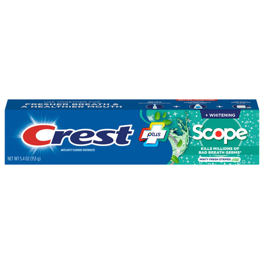 Crest + Scope Complete Whitening Toothpaste, Minty Fresh, 5.4 oz