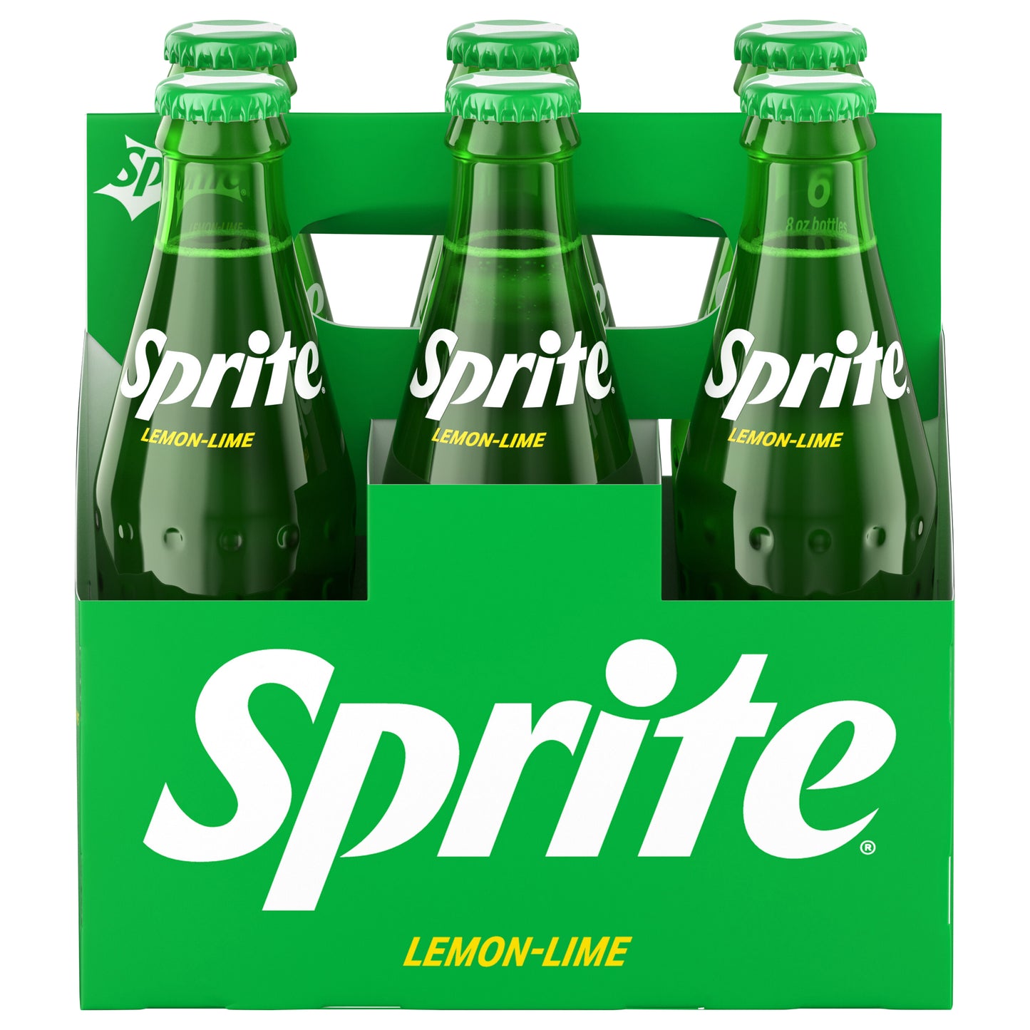 Sprite Glass Bottles, 8 fl oz, 6 Pack