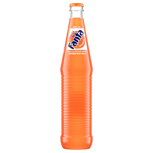 Fanta Orange Mexico Glass Bottle, 500 mL