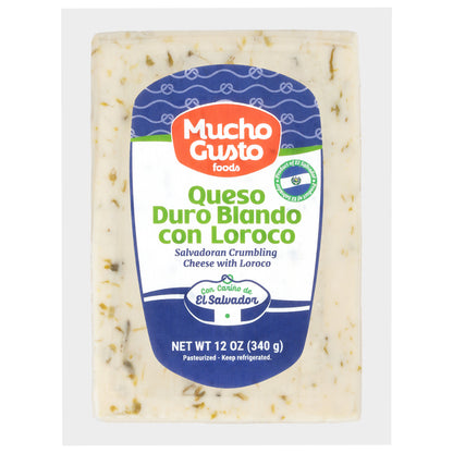 Mucho Gusto Foods Queso Salvadoreño Desmoronado con Loroco 12 oz