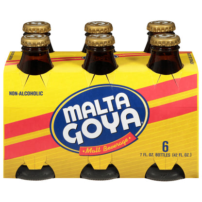 Malta Goya Non-Alcoholic Malt Beverage 6 - 7 fl oz Bottles