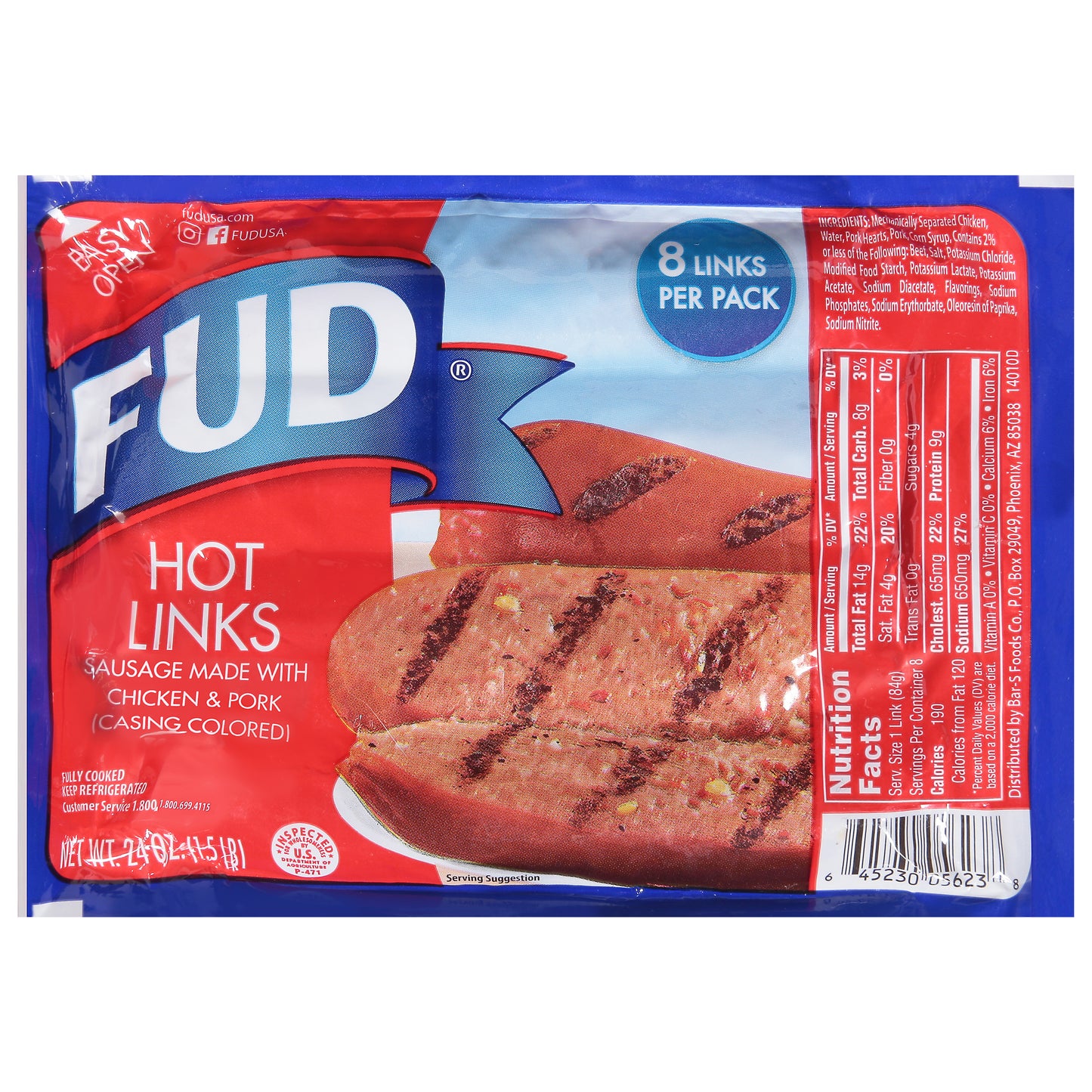 FUD Hot Links 8 ea