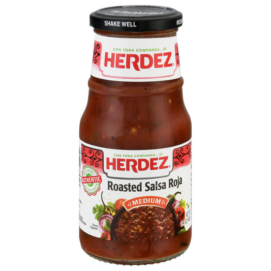 Herdez Medium Roasted Salsa Roja 15.7 oz Jar