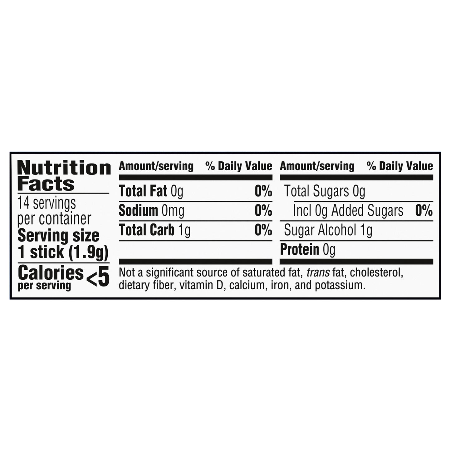 Trident Original Sugar Free Gum, 14 Pieces