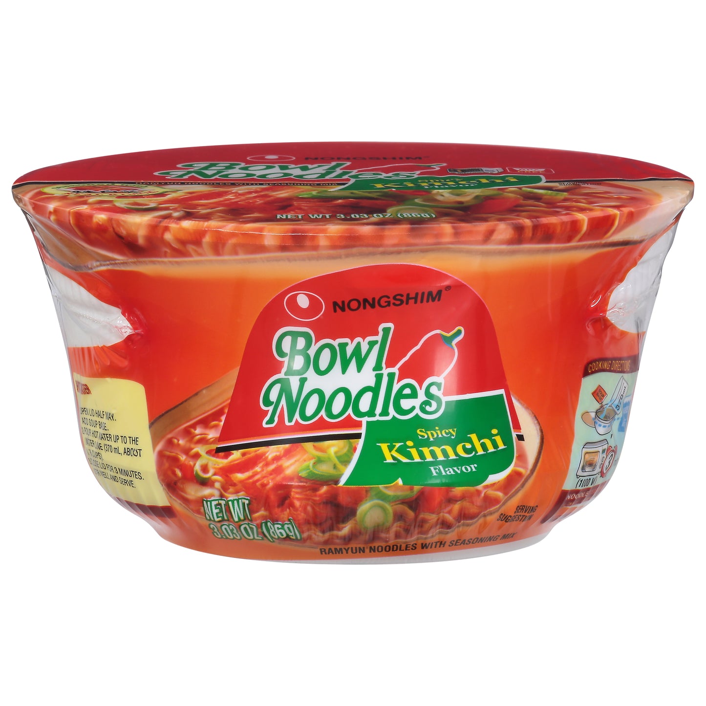 Nongshim Spicy Kimchi Flavor Bowl Noodles 3.03 oz