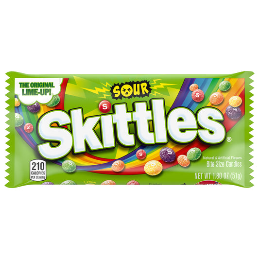 Caramelos ácidos Skittles, paquete individual, 1.8 onzas