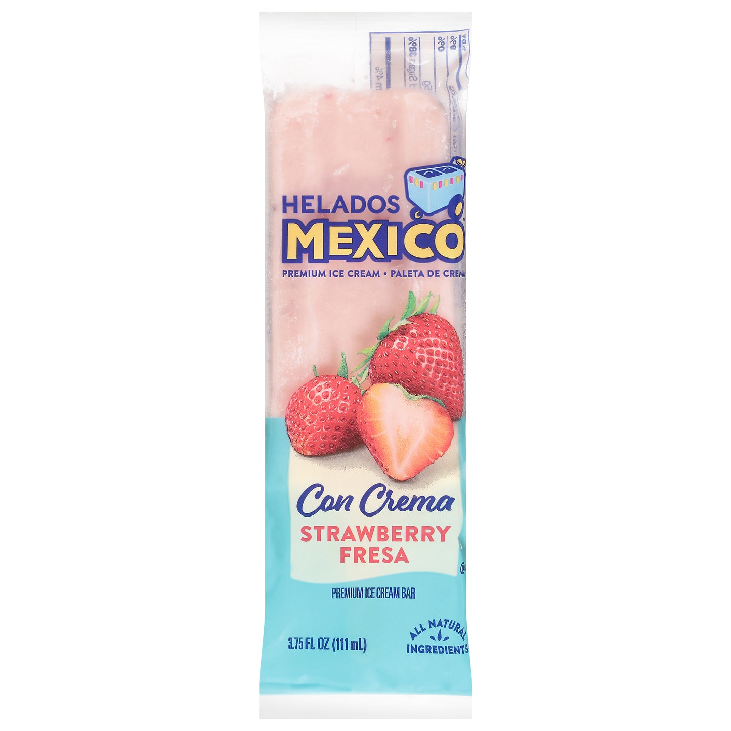 Helados Mexico Premium Strawberry Ice Cream Bar 3.75 fl oz