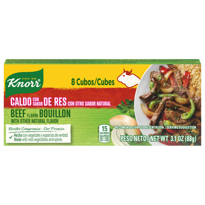 Knorr 8 Ct 3.1 oz, Bouillon Cubes Beef Flavor Bouillon/Caldo de Res