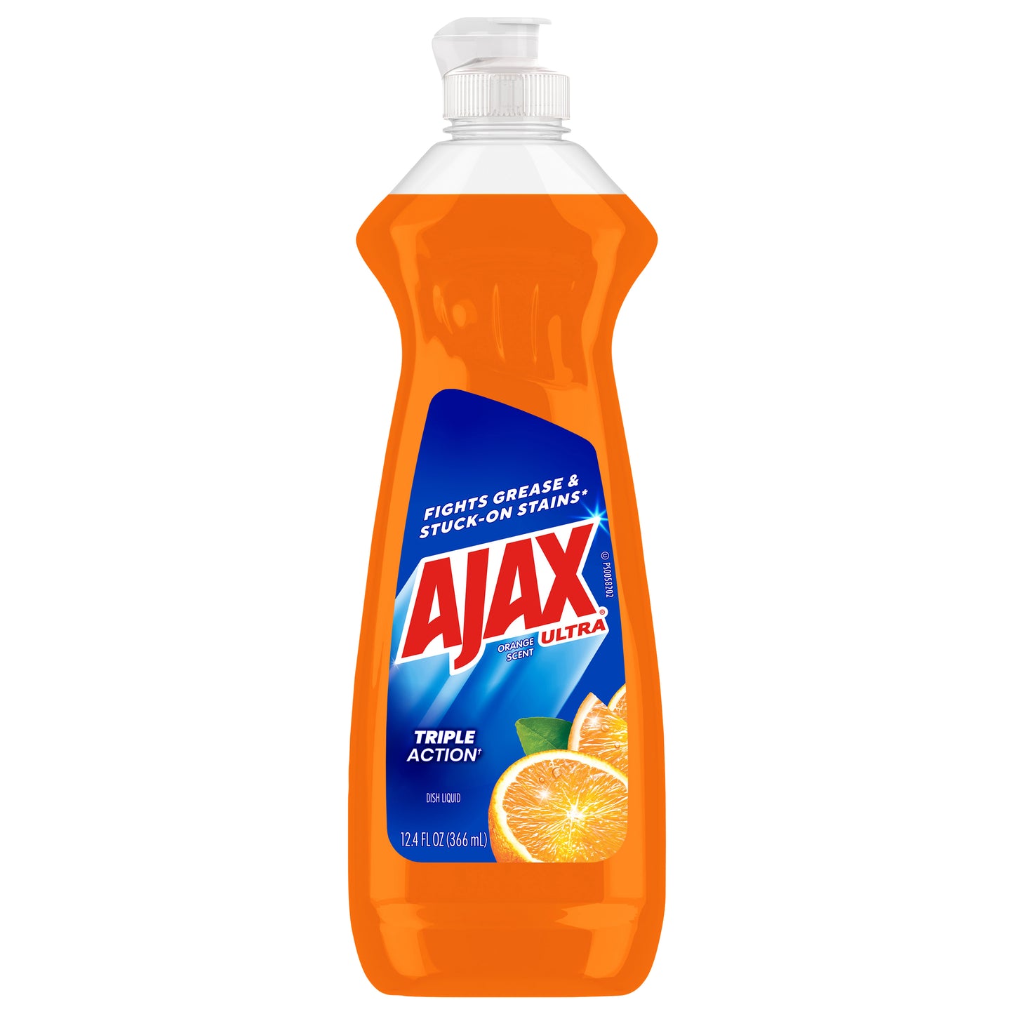 Jabón líquido para platos Ajax Ultra, aroma a naranja, triple acción, botella de 351 ml (12.4 oz).