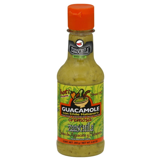 Zaaschila Guacamole 9.35 oz - GUACAMOLE con Chile Habanero AVACADO & HABANERO SALSA SPREAD