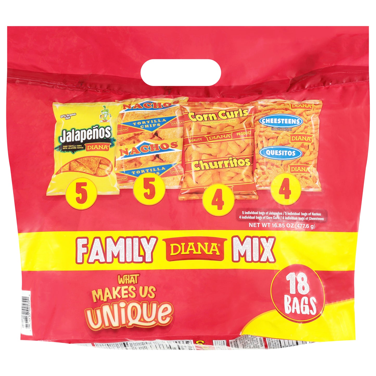 Diana Assorted Snacks Family Mix 18 Bags