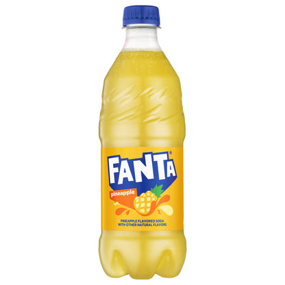Fanta Pineapple Soda Bottle, 20 fl oz