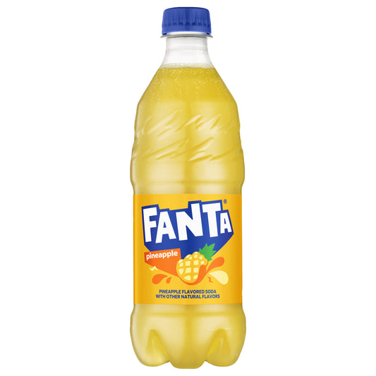 Fanta Pineapple Soda Bottle, 20 fl oz