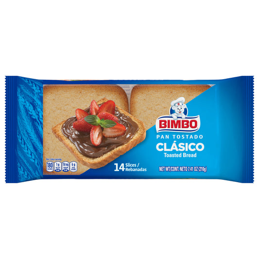 Bimbo Pan Tostado Blanco, Original Toasted White Bread , 14 count