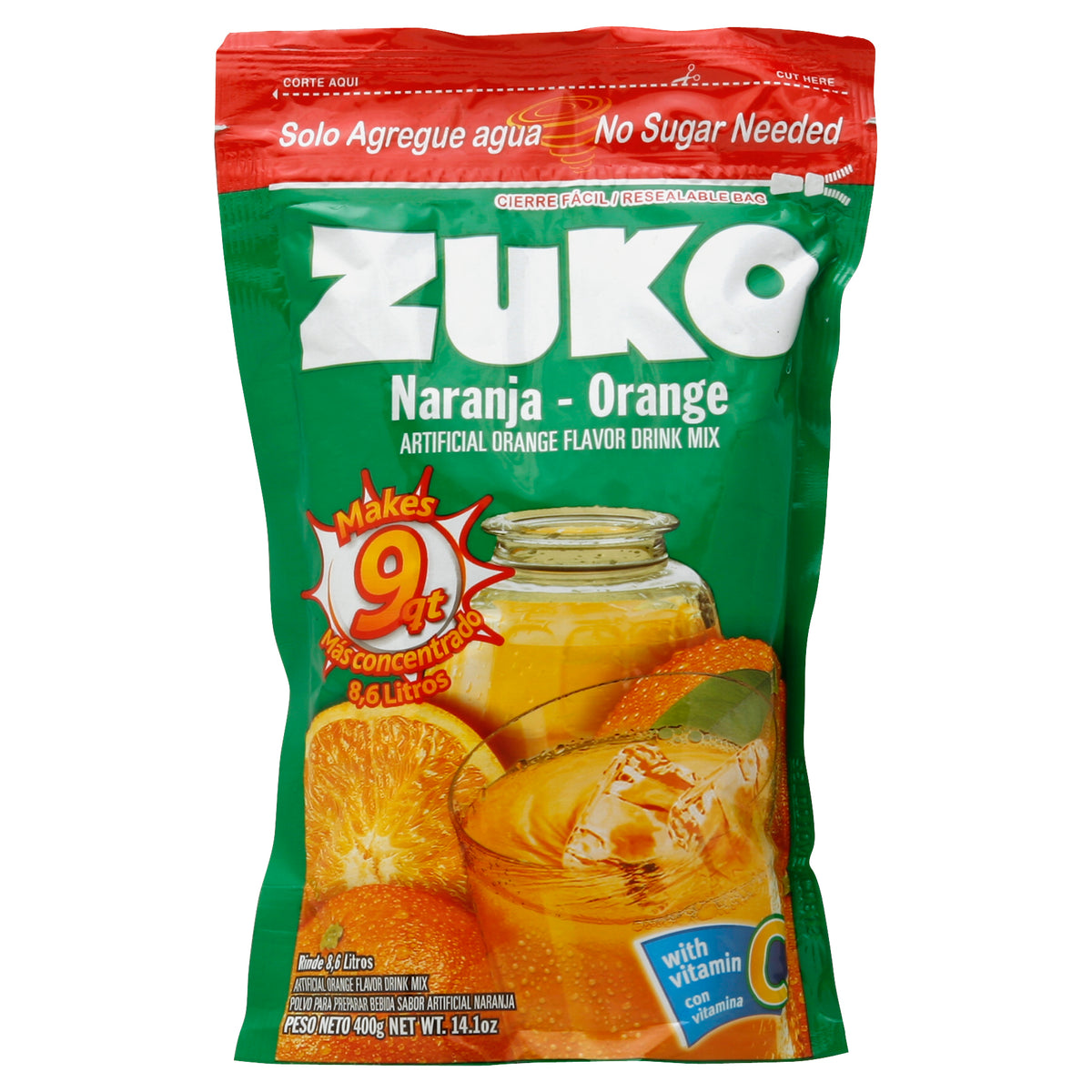 Zuko Orange Drink Mix 14.1 oz